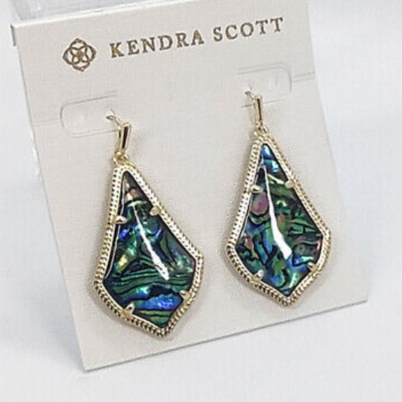 Kendra Scott Alex Drop Earrings in Abalone Shell - Picture 2 of 6